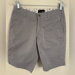 Horny Toad gray & white striped chino golf shorts 30” waist